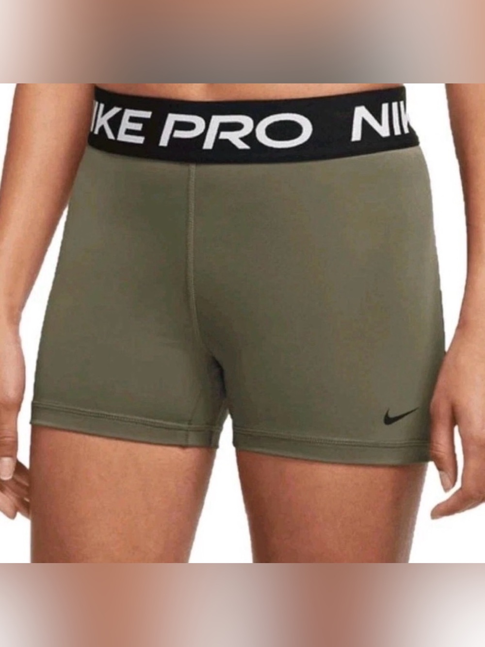 Nike Pro Olive and Black
Performance Tight Fit Shorts XXS